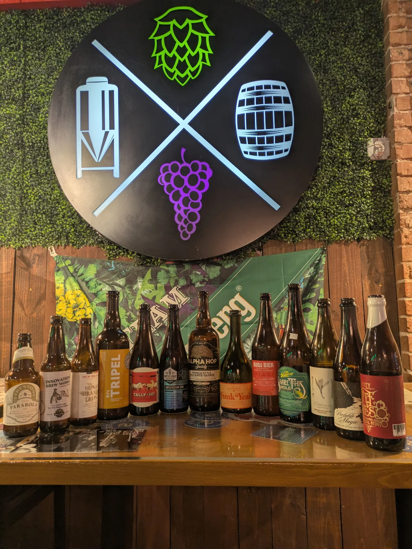 Craft beer selection at Barrel & Stave